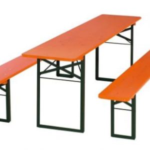 Biertischgarnitur (1 x Tisch + 2 x Bänke)